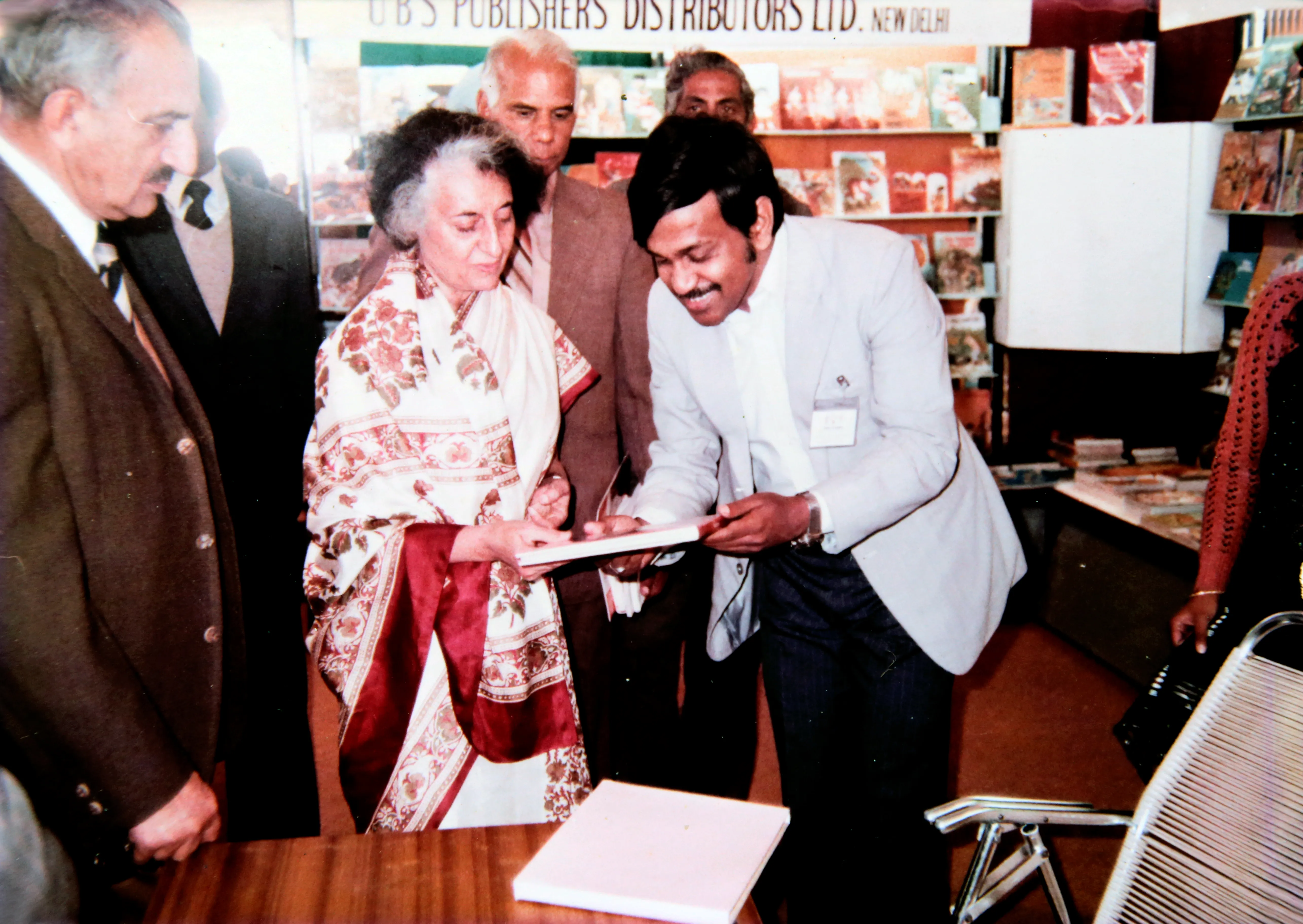 PM Indira Gandhi visiting the Karim International stand