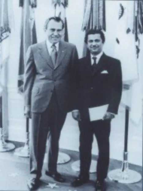 Enayet Karim with US President Richard Nixon, 1972